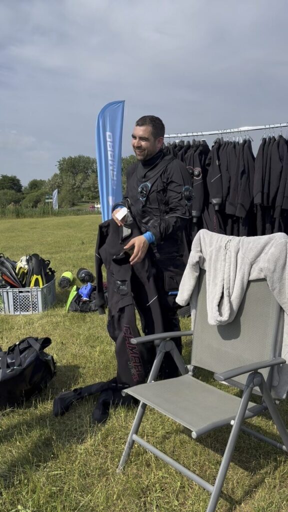 Rick explaining the drysuit